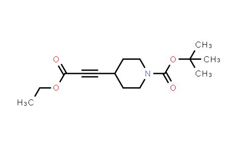 CAS No. 203663-59-6, tert-Butyl 4-(3-ethoxy-3-oxoprop-1-yn-1-yl)piperidine-1-carboxylate