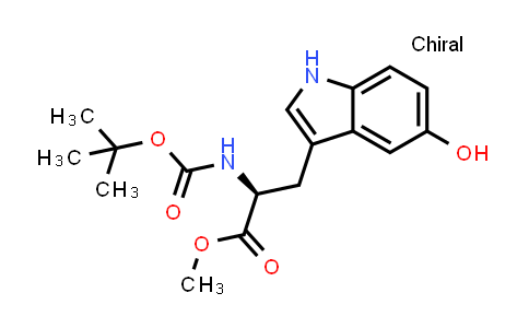CAS No. 203736-17-8, Methyl (S)-2-((tert-butoxycarbonyl)amino)-3-(5-hydroxy-1H-indol-3-yl)propanoate