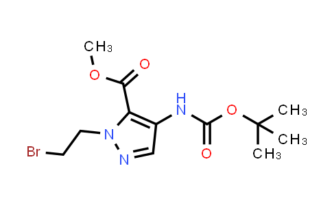 CAS No. 2041076-39-3, Methyl 1-(2-bromoethyl)-4-((tert-butoxycarbonyl)amino)-1H-pyrazole-5-carboxylate