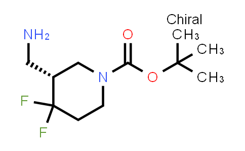 CAS No. 2041786-50-7, tert-Butyl (R)-3-(aminomethyl)-4,4-difluoropiperidine-1-carboxylate