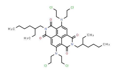 CAS No. 2043039-67-2, 4,9-Bis(bis(2-chloroethyl)amino)-2,7-bis(2-ethylhexyl)benzo[lmn][3,8]phenanthroline-1,3,6,8(2H,7H)-tetraone