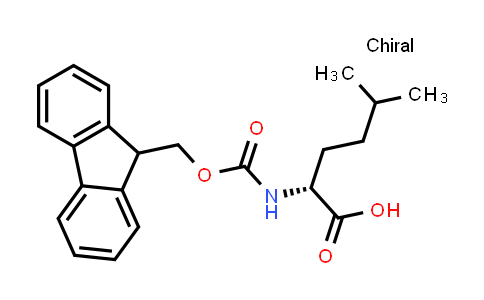 CAS No. 204320-60-5, (R)-2-((((9H-Fluoren-9-yl)methoxy)carbonyl)amino)-5-methylhexanoic acid