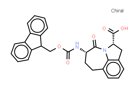 CAS No. 204326-24-9, (3S,6S)-3-((((9H-Fluoren-9-yl)methoxy)carbonyl)amino)-4-oxo-1,2,3,4,6,7-hexahydroazepino[3,2,1-hi]indole-6-carboxylic acid