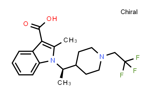 CAS No. 2044968-99-0, (R)-2-Methyl-1-(1-(1-(2,2,2-trifluoroethyl)piperidin-4-yl)ethyl)-1H-indole-3-carboxylic acid