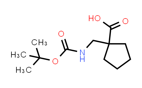 CAS No. 204514-22-7, 1-(((Tert-butoxycarbonyl)amino)methyl)cyclopentane-1-carboxylic acid