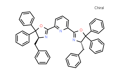 CAS No. 204523-01-3, 2,6-Bis((S)-4-benzyl-5,5-diphenyl-4,5-dihydrooxazol-2-yl)pyridine