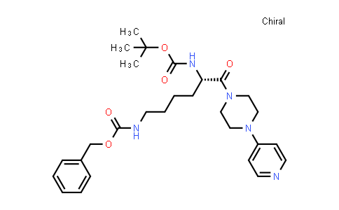 CAS No. 204692-51-3, (S)-benzyl tert-butyl (6-oxo-6-(4-(pyridin-4-yl)piperazin-1-yl)hexane-1,5-diyl)dicarbamate