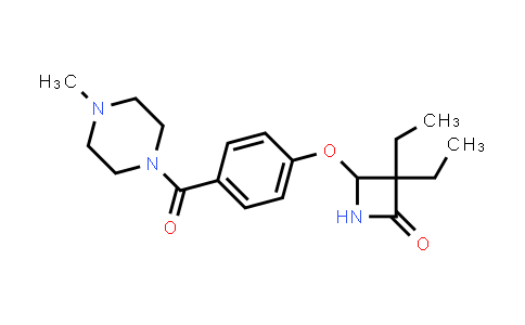 CAS No. 204855-17-4, 3,3-diethyl-4-(4-(4-methylpiperazine-1-carbonyl)phenoxy)azetidin-2-one