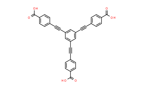 CAS No. 205383-17-1, 4,4',4''-(Benzene-1,3,5-triyltris(ethyne-2,1-diyl))tribenzoic acid