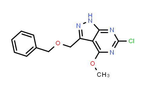 CAS No. 2055072-00-7, 3-((Benzyloxy)methyl)-6-chloro-4-methoxy-1H-pyrazolo[3,4-d]pyrimidine