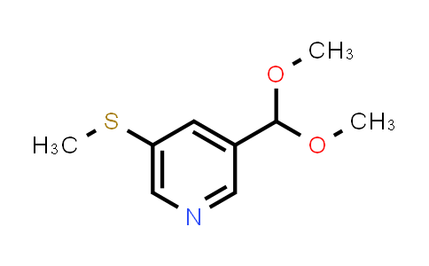 CAS No. 2055119-33-8, 3-(Dimethoxymethyl)-5-(methylthio)pyridine