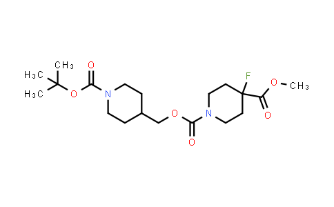 CAS No. 2055839-71-7, 1-{1-[(tert-Butoxy)carbonyl]piperidin-4-yl}methyl 4-methyl 4-fluoropiperidine-1,4-dicarboxylate