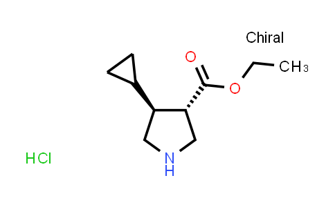 CAS No. 2055840-84-9, Ethyl trans-4-cyclopropylpyrrolidine-3-carboxylate hydrochloride