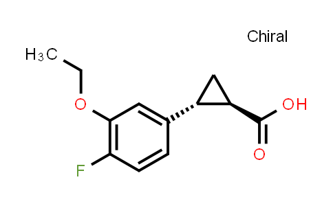 CAS No. 2055841-05-7, (1R,2R)-rel-2-(3-Ethoxy-4-fluorophenyl)cyclopropane-1-carboxylic acid