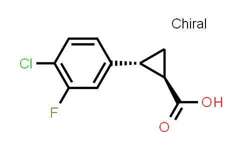 CAS No. 2055841-07-9, (1R,2R)-rel-2-(4-Chloro-3-fluorophenyl)cyclopropane-1-carboxylic acid