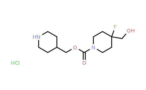 CAS No. 2055841-23-9, (Piperidin-4-yl)methyl 4-fluoro-4-(hydroxymethyl)piperidine-1-carboxylate hydrochloride