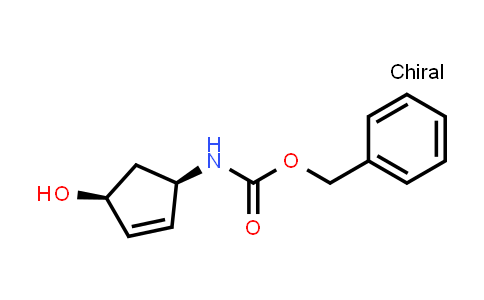 CAS No. 205675-68-9, Benzyl ((1R,4S)-rel-4-hydroxycyclopent-2-en-1-yl)carbamate