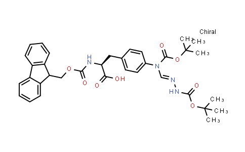 CAS No. 206060-56-2, 4-[[(1,1-Dimethylethoxy)carbonyl][[[(1,1-dimethylethoxy)carbonyl]amino]iminomethyl]amino]-N-[(9H-fluoren-9-ylmethoxy)carbonyl]-L-phenylalanine