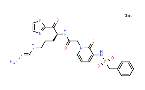 DY538741 | 206352-85-4 | 1(2H)-Pyridineacetamide, N-[(1S)-4-[(aminoiminomethyl)amino]-1-(2-thiazolylcarbonyl)butyl]-2-oxo-3-[[(phenylmethyl)sulfonyl]amino]-