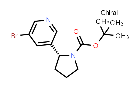 CAS No. 2070009-68-4, (R)-tert-butyl 2-(5-bromopyridin-3-yl)pyrrolidine-1-carboxylate