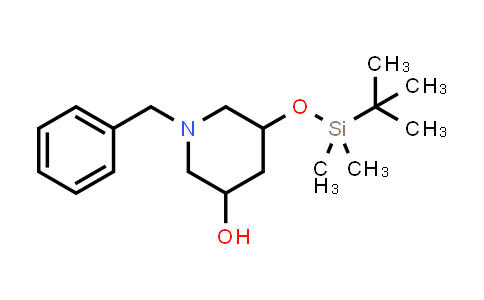 CAS No. 2070014-70-7, 1-Benzyl-5-((tert-butyldimethylsilyl)oxy)piperidin-3-ol