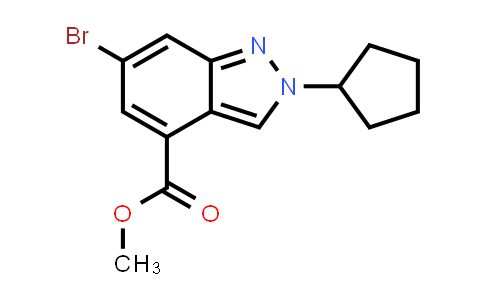 CAS No. 2070014-74-1, Methyl 6-bromo-2-cyclopentyl-2H-indazole-4-carboxylate