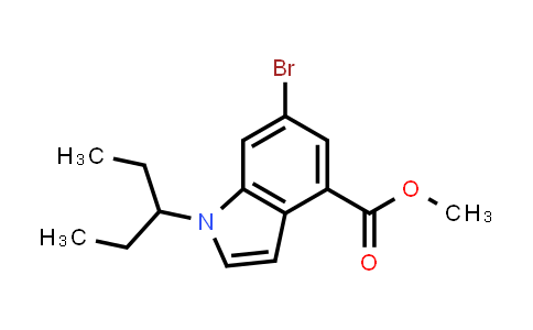 CAS No. 2070014-80-9, Methyl 6-bromo-1-(pentan-3-yl)-1H-indole-4-carboxylate