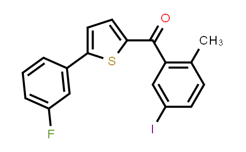 CAS No. 2070015-41-5, (5-(3-Fluorophenyl)thiophen-2-yl)(5-iodo-2-methylphenyl)methanone
