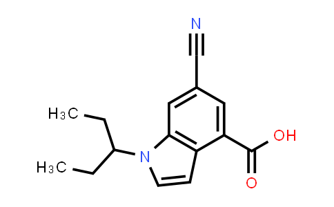 CAS No. 2070015-43-7, 6-Cyano-1-(pentan-3-yl)-1H-indole-4-carboxylic acid