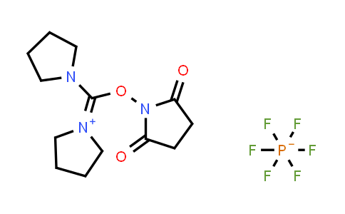 CAS No. 207683-26-9, 1-(((2,5-Dioxopyrrolidin-1-yl)oxy)(pyrrolidin-1-yl)methylene)pyrrolidin-1-ium hexafluorophosphate(V)