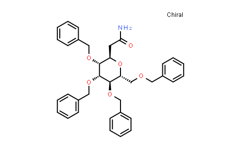 CAS No. 2077170-13-7, 2-((2R,3R,4R,5R,6R)-3,4,5-tris(benzyloxy)-6-((benzyloxy)methyl)tetrahydro-2H-pyran-2-yl)acetamide