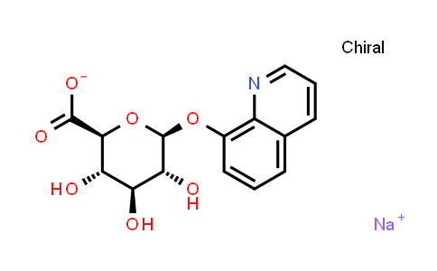 CAS No. 207728-71-0, Sodium (2S,3S,4S,5R,6S)-3,4,5-trihydroxy-6-(quinolin-8-yloxy)tetrahydro-2H-pyran-2-carboxylate