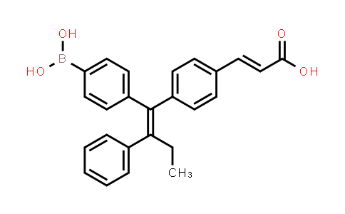 CAS No. 2077980-83-5, (E)-3-(4-((E)-1-(4-boronophenyl)-2-phenylbut-1-en-1-yl)phenyl)acrylic acid