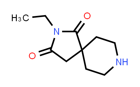 CAS No. 2079-24-5, 2,8-Diazaspiro[4.5]decane-1,3-dione, 2-ethyl-