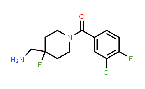 CAS No. 208111-39-1, [1-(3-Chloro-4-fluorobenzoyl)-4-fluoropiperidin-4-yl]methanamine