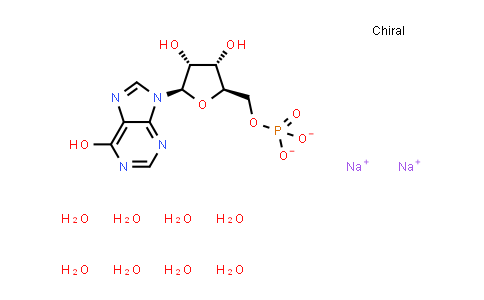 CAS No. 20813-76-7, Sodium ((2R,3S,4R,5R)-3,4-dihydroxy-5-(6-hydroxy-9H-purin-9-yl)tetrahydrofuran-2-yl)methyl phosphate octahydrate