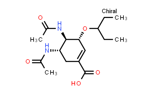 MC539032 | 2084082-15-3 | (3R,4R,5S)-4,5-Diacetamido-3-(pentan-3-yloxy)cyclohex-1-enecarboxylic acid