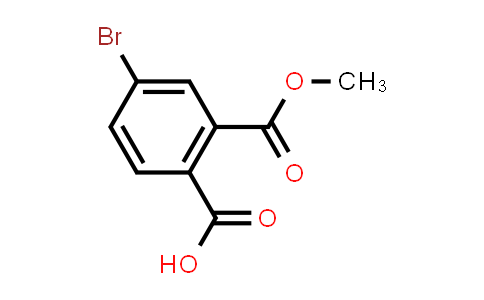 CAS No. 208457-45-8, 4-Bromo-2-(methoxycarbonyl)benzoic acid