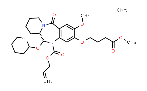 CAS No. 2086717-98-6, Allyl (6aS)-2-methoxy-3-(4-methoxy-4-oxobutoxy)-12-oxo-6-((tetrahydro-2H-pyran-2-yl)oxy)-6,6a,7,8,9,10-hexahydrobenzo[e]pyrido[1,2-a][1,4]diazepine-5(12H)-carboxylate