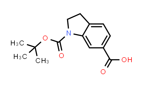 CAS No. 208772-41-2, 1-(tert-Butoxycarbonyl)indoline-6-carboxylic acid