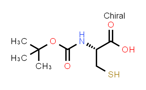 CAS No. 20887-95-0, (R)-2-((tert-Butoxycarbonyl)amino)-3-mercaptopropanoic acid