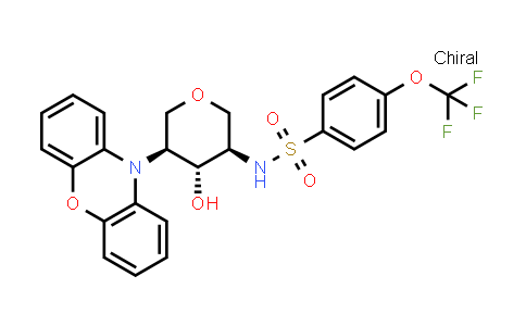CAS No. 2088956-23-2, N-((3R,4R,5S)-4-Hydroxy-5-(10H-phenoxazin-10-yl)tetrahydro-2H-pyran-3-yl)-4-(trifluoromethoxy)benzenesulfonamide