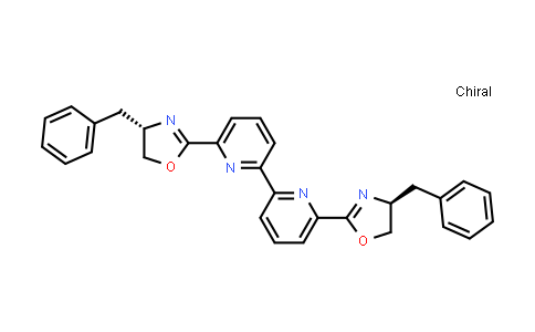CAS No. 2088982-18-5, 6,6'-Bis[(4S)-4,5-dihydro-4-(phenylmethyl)-2-oxazolyl]-2,2'-bipyridine