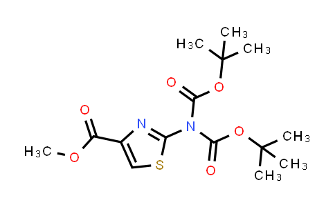 CAS No. 2089291-60-9, 4-Thiazolecarboxylic acid, 2-[bis[(1,1-dimethylethoxy)carbonyl]amino]-, methyl ester