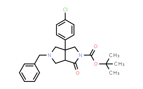 CAS No. 2089333-87-7, Pyrrolo[3,4-c]pyrrole-2(1H)-carboxylic acid, 3a-(4-chlorophenyl)hexahydro-1-oxo-5-(phenylmethyl)-, 1,1-dimethylethyl ester