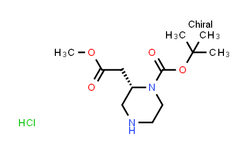 CAS No. 2089388-82-7, tert-Butyl (S)-2-(2-methoxy-2-oxoethyl)piperazine-1-carboxylate hydrochloride