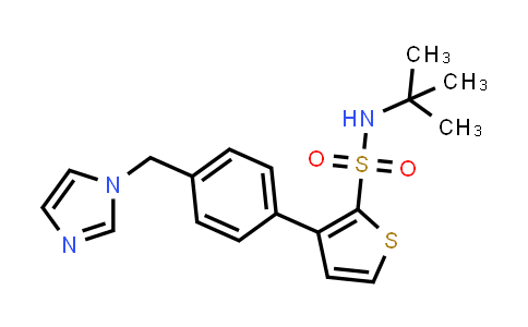 CAS No. 2089650-46-2, 3-(4-((1H-imidazol-1-yl)methyl)phenyl)-N-(tert-butyl)thiophene-2-sulfonamide