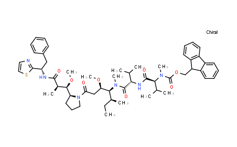 CAS No. 2091305-19-8, (9H-fluoren-9-yl)methyl ((S)-1-(((S)-1-(((3R,4S,5S)-3-methoxy-1-((S)-2-((1R,2R)-1-methoxy-2-methyl-3-oxo-3-(((S)-2-phenyl-1-(thiazol-2-yl)ethyl)amino)propyl)pyrrolidin-1-yl)-5-methyl-1-oxoheptan-4-yl)(methyl)amino)-3-methyl-1-oxobutan-2-yl)amino)-3-methyl-1-oxobutan-2-yl)(methyl)carbamate