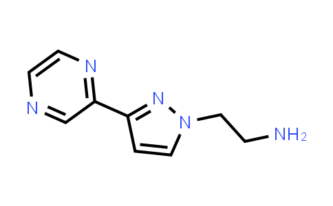 CAS No. 2092548-70-2, 2-(3-(Pyrazin-2-yl)-1H-pyrazol-1-yl)ethan-1-amine