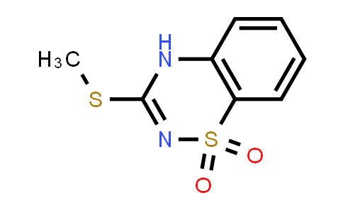CAS No. 20926-33-4, 3-(Methylthio)-4H-benzo[e][1,2,4]thiadiazine 1,1-dioxide